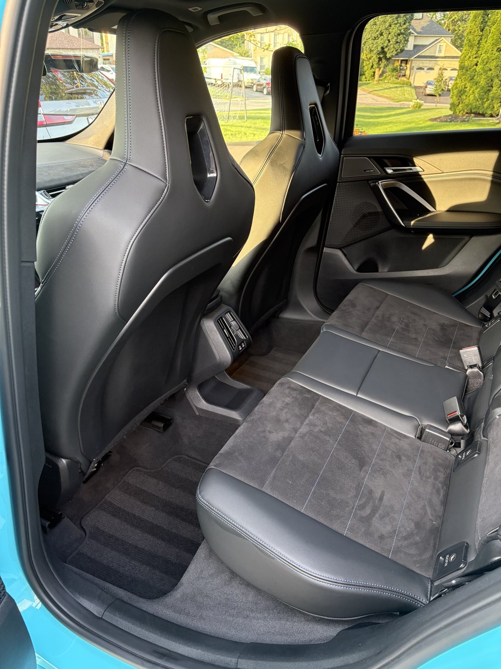 BMW back seat after detailing