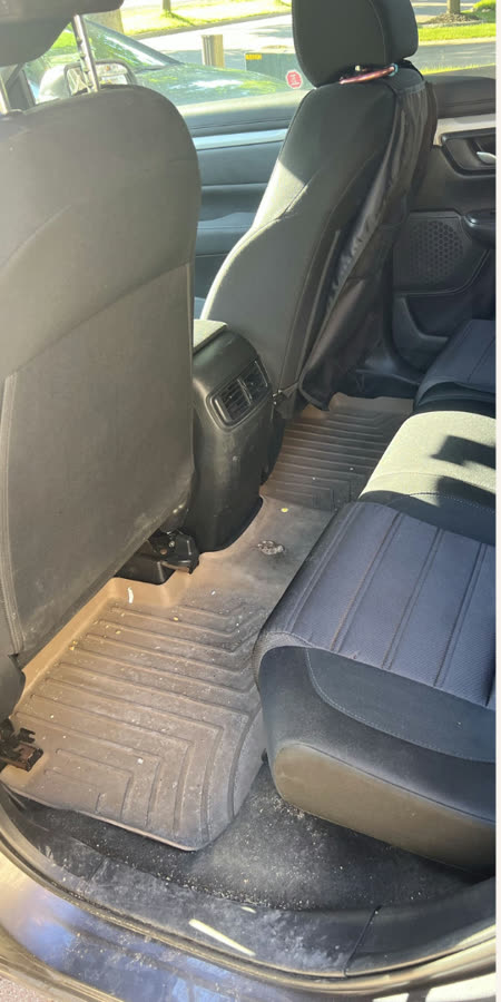 Rear seats before detailing